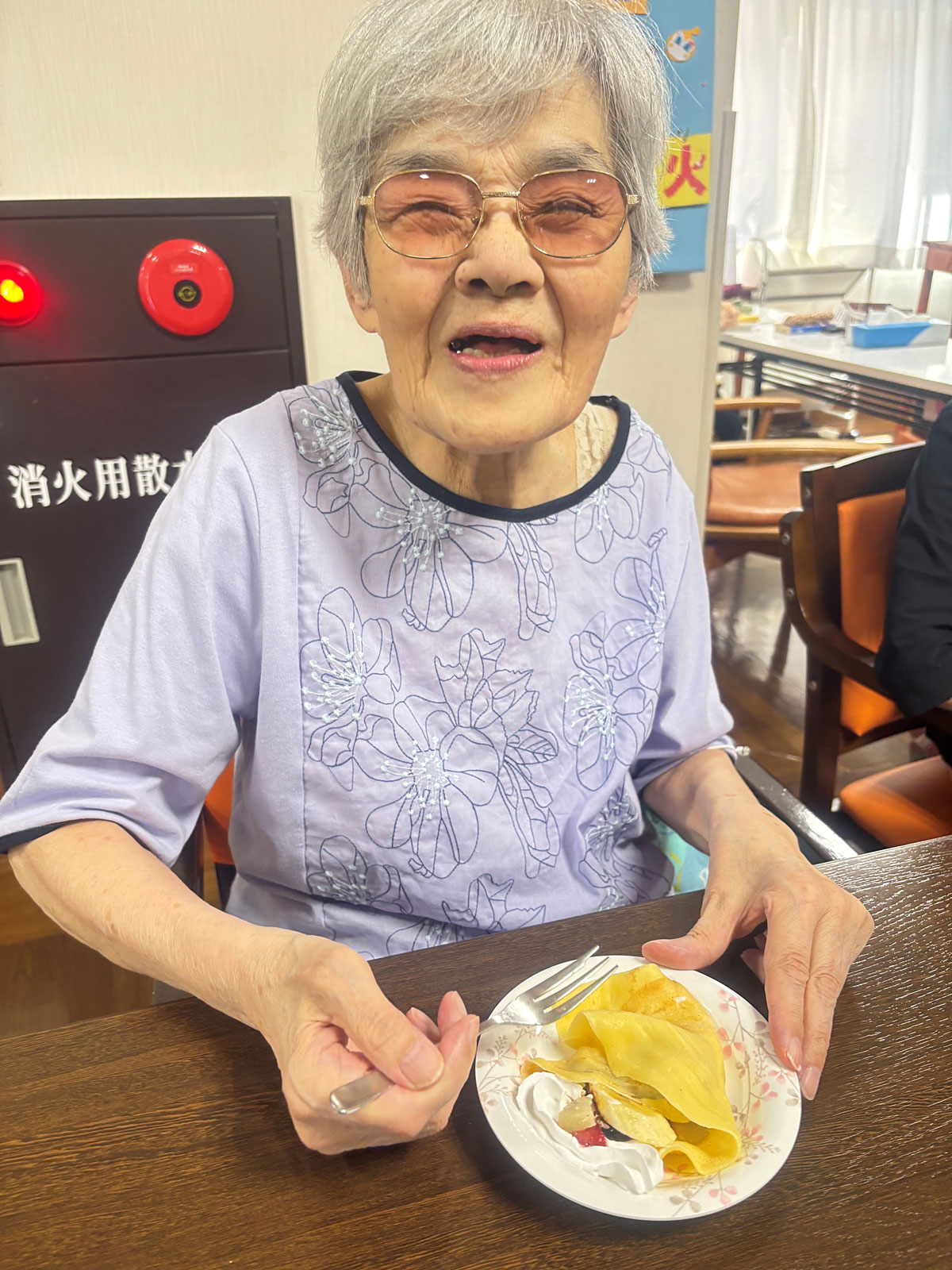 小規模多機能クレープづくり